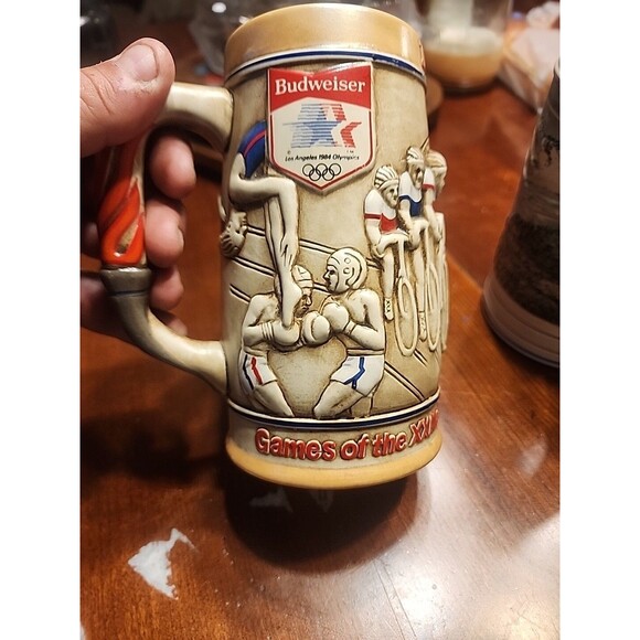 Vintage 1984 Olympic Games Los Angels Budweiser Collectible Beer Stein - Picture 3 of 6